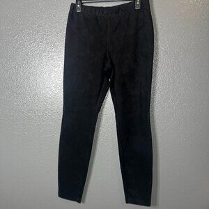 Philosophy Black Faux Suede High Waist Skinny Leg Pants - Size Medium